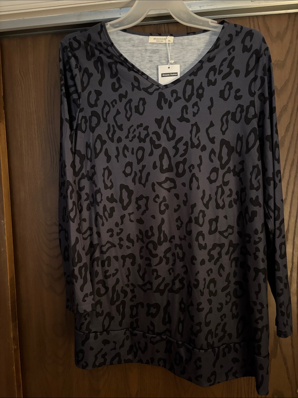 Grey & Black VNeck Tunic Top